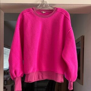 Anthropologie Pink Fleece top